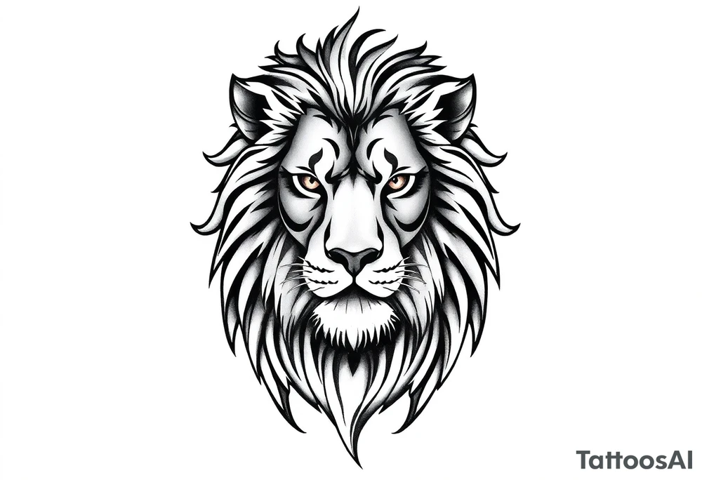 a majestic lion tattoo idea