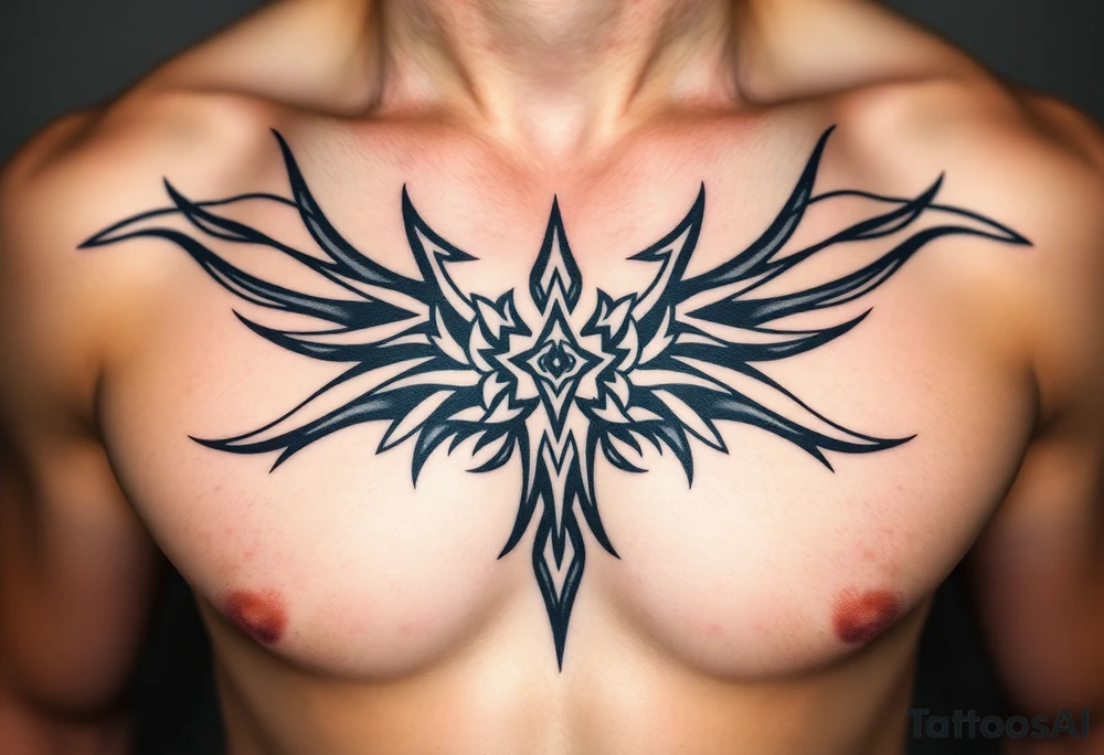 A tribal tattoo that tells a heros journey tattoo idea