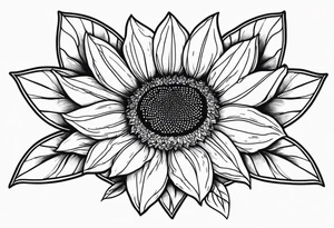 sunflower in crystal form tattoo idea