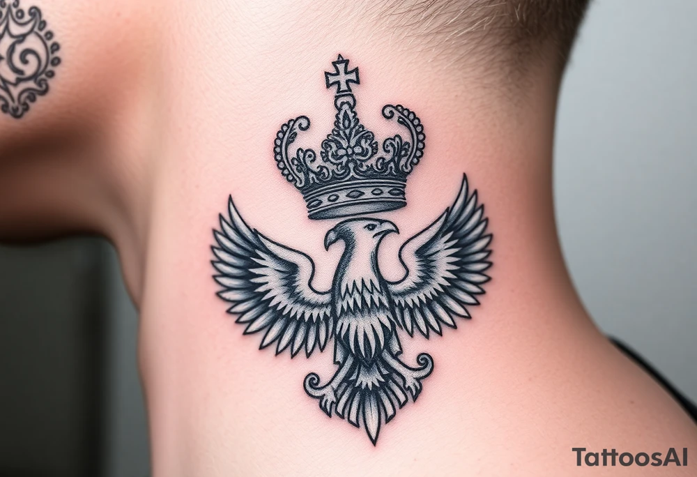 St. George
Russian imperial crown above the eagle
Russian sabre
The Kremlin or St. Basil's Cathedral scene tattoo idea