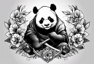 panda ninja tattoo idea