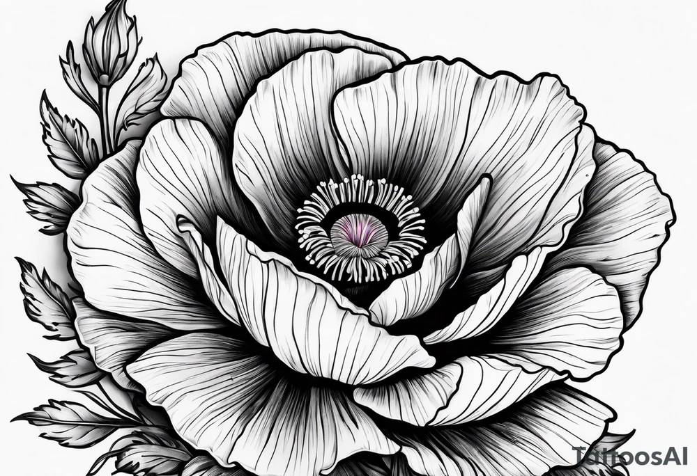 Poppy flower shoulder tattoo idea