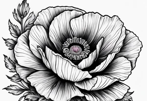 Poppy flower shoulder tattoo idea