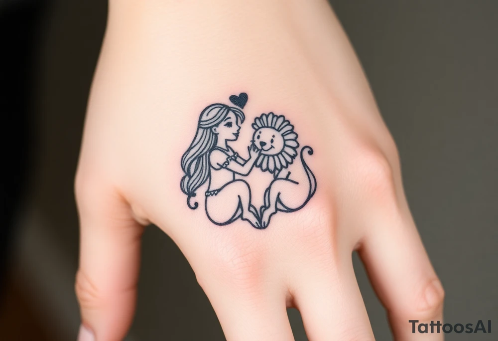 Virgo in love with Leo tattoo idea