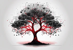 Red-black tree with binary code tattoo idea