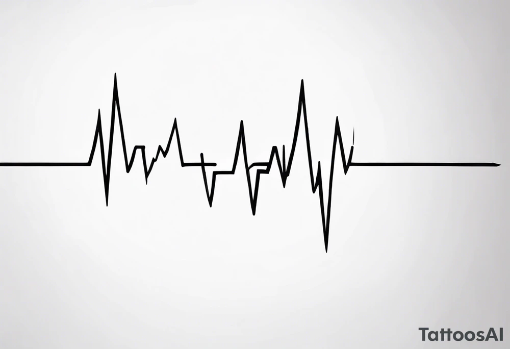 Simple ekg tattoo idea