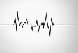 Simple ekg tattoo idea