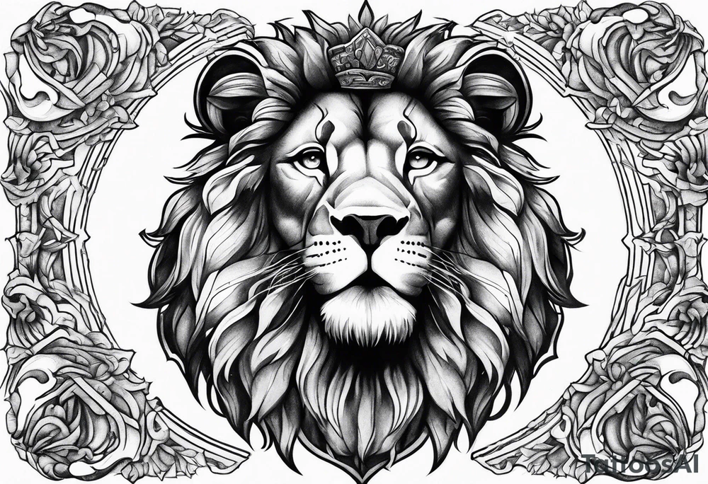 Lion, cross, praying hands, Scarlett, Faith, angels gods tattoo idea