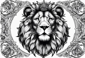 Lion, cross, praying hands, Scarlett, Faith, angels gods tattoo idea