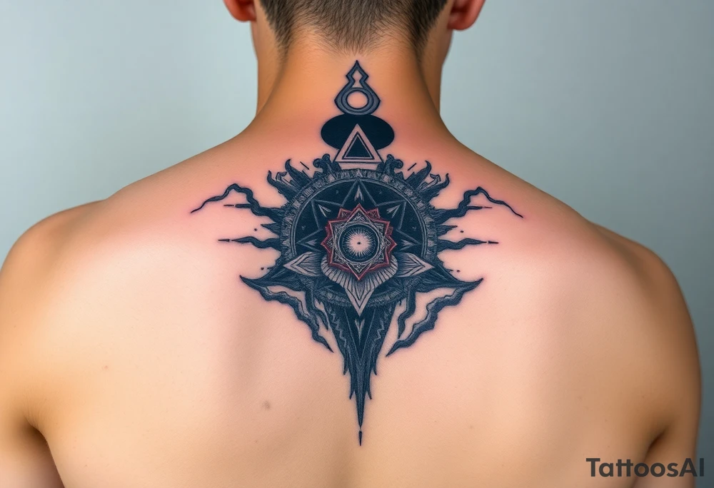 negative space tattoo inspired by the space and time tattoo idea