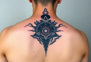 negative space tattoo inspired by the space and time tattoo idea