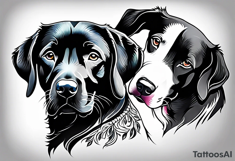 Black Labrador tattoo idea