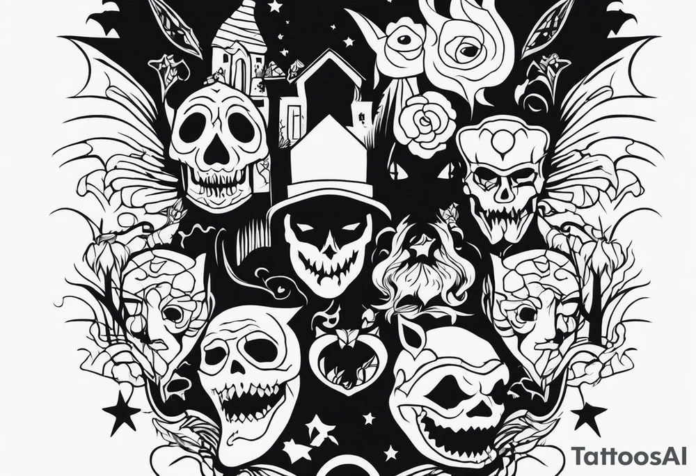 Horror themed tattoo idea