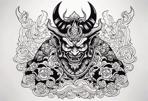 japanese demon tattoo idea