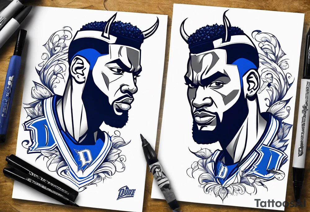 duke blue devils men’s basketball tattoo idea