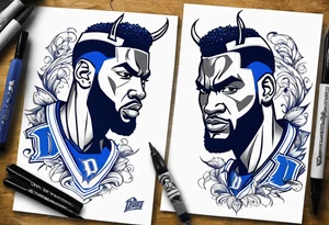 duke blue devils men’s basketball tattoo idea