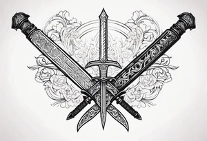 Einhander sword tattoo idea