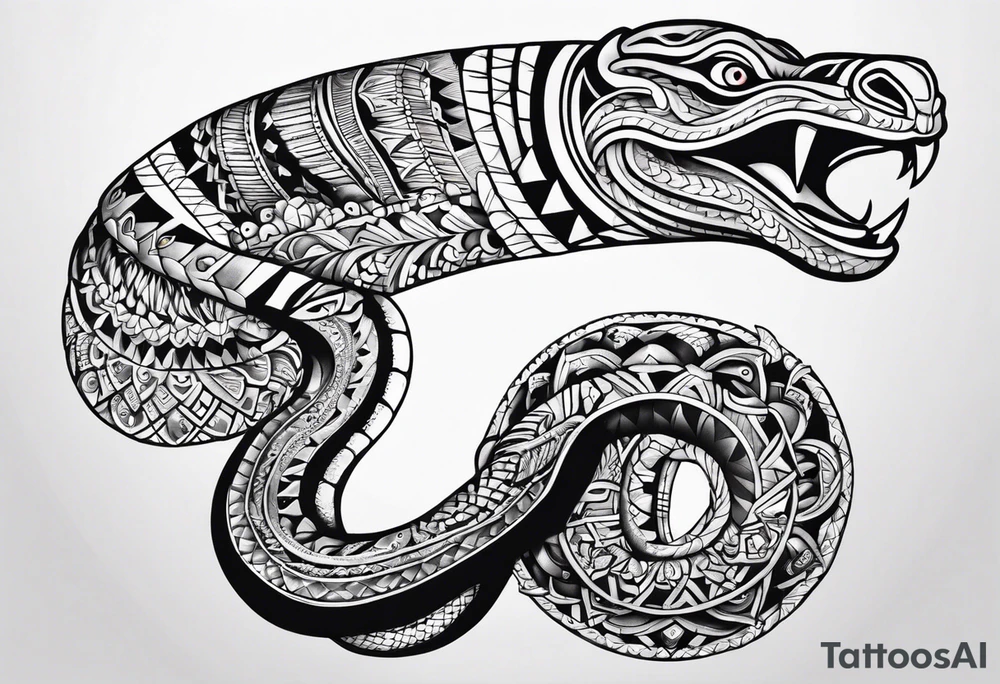 Aztec snake tattoo idea