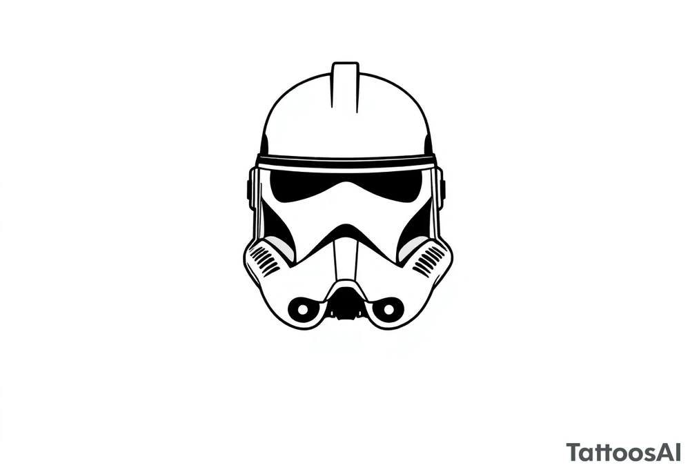 Star Wars clone trooper just a helmet tattoo idea