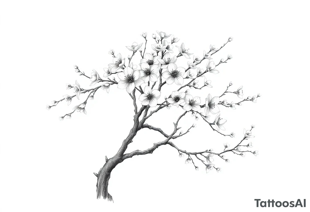 Blossom tree tattoo idea