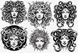 Powerful lusty Medusa tattoo idea