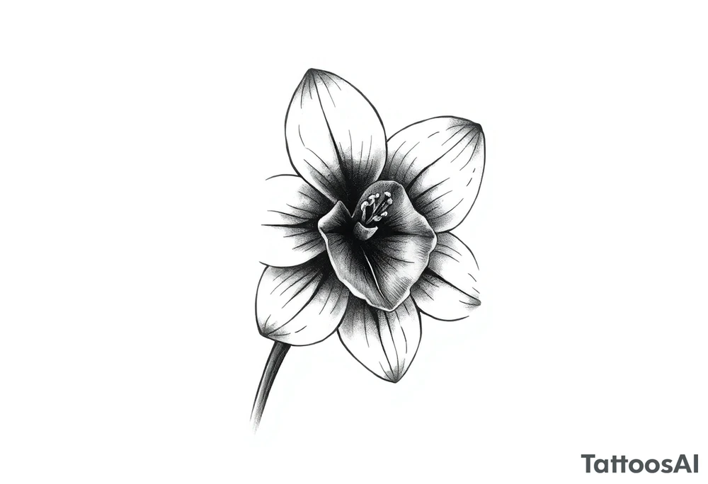 Narcissus flower on forearm tattoo idea