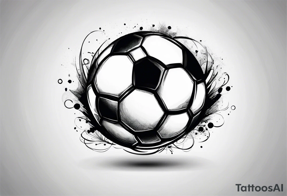 Small soccer ball tattoo idea