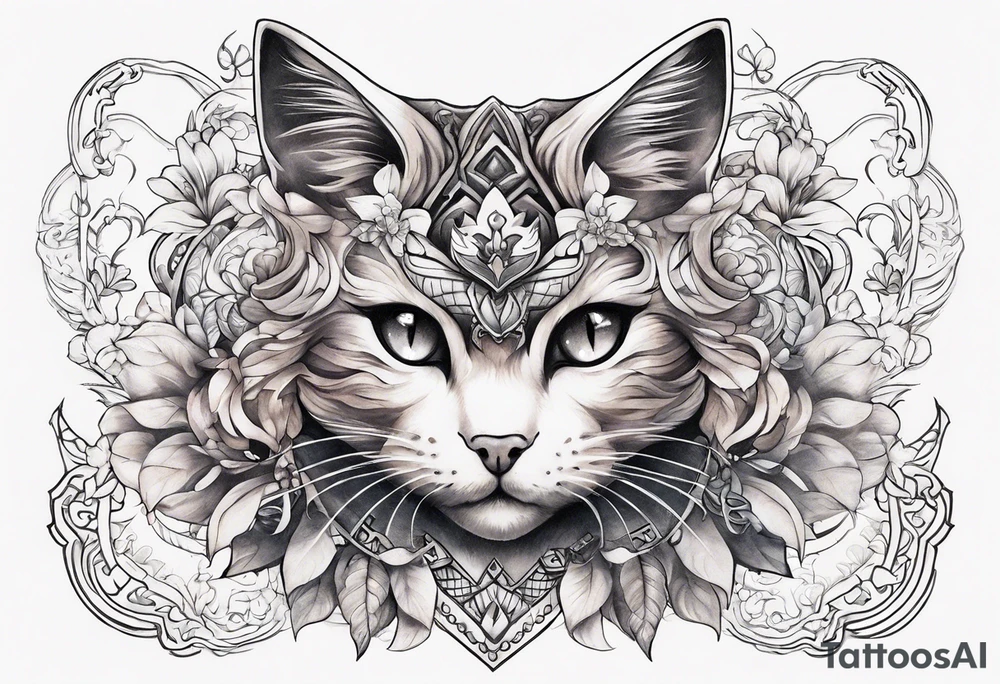 Busty Neko sternum tattoo designs tattoo idea