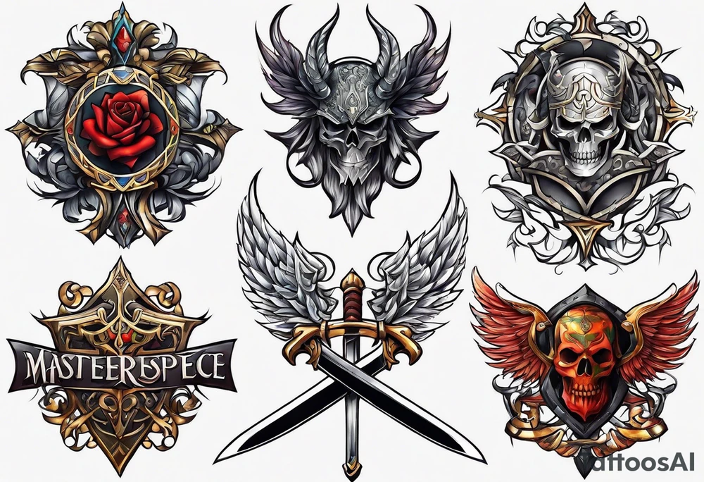 back sword tattoo tattoo idea