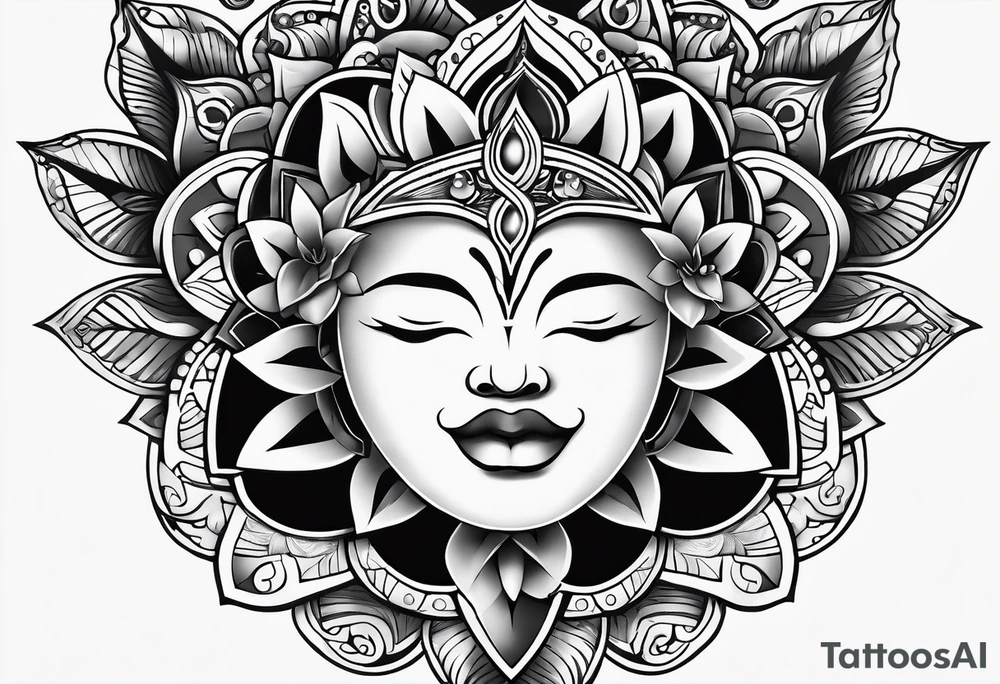 Throat chakra tattoo idea