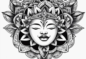 Throat chakra tattoo idea