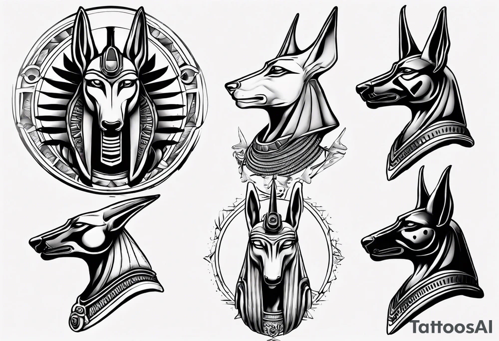 anubis, horus tattoo idea