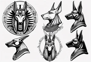anubis, horus tattoo idea