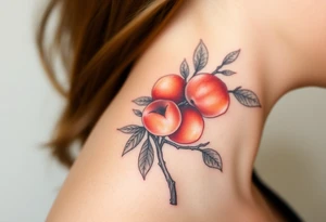 Peaches on tree tattoo idea