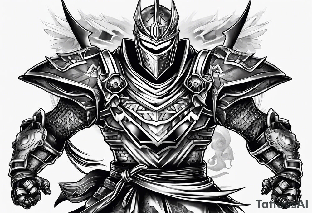 Robot ninja warrior tattoo idea