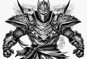 Robot ninja warrior tattoo idea