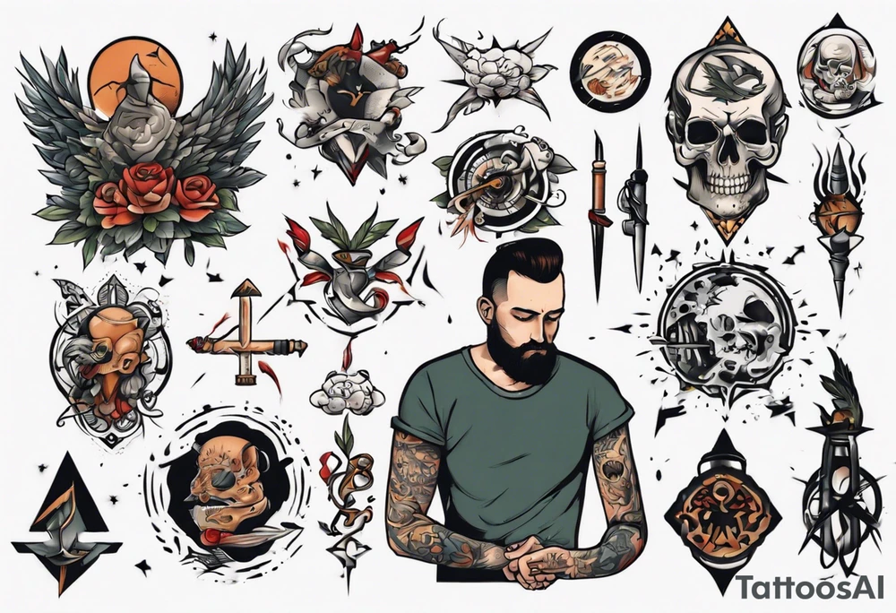 man getting a tattoo tattoo idea