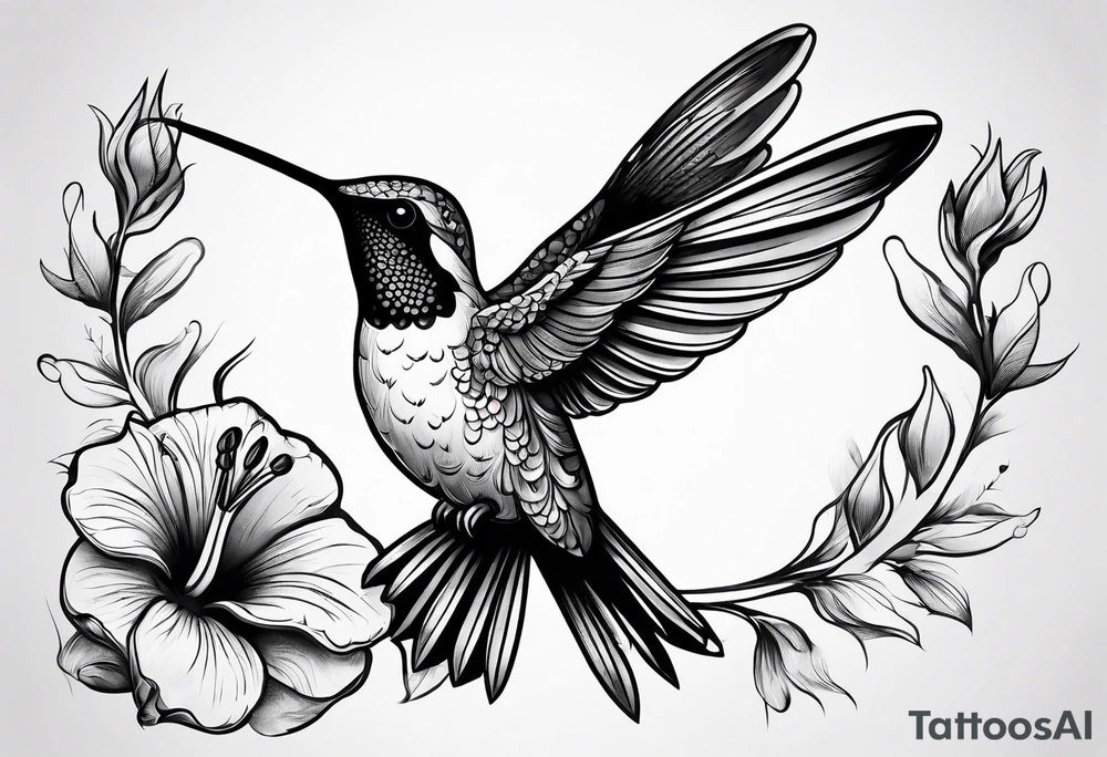 hummingbird tattoo idea