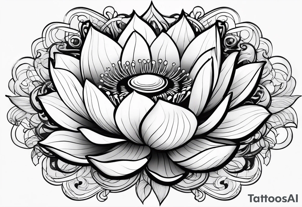 lotus flower with nothing surrounding it tattoo idea