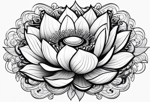 lotus flower with nothing surrounding it tattoo idea