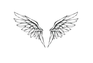 Angel wings memorial tattoo idea