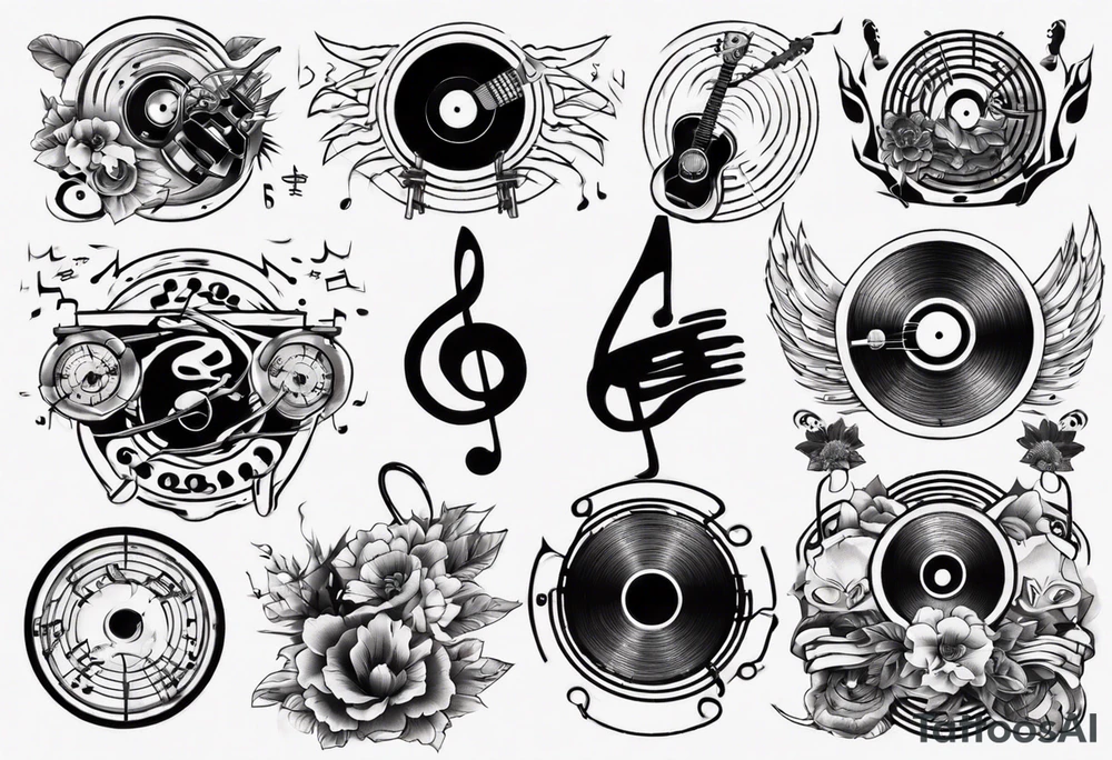 music sound tattoo idea