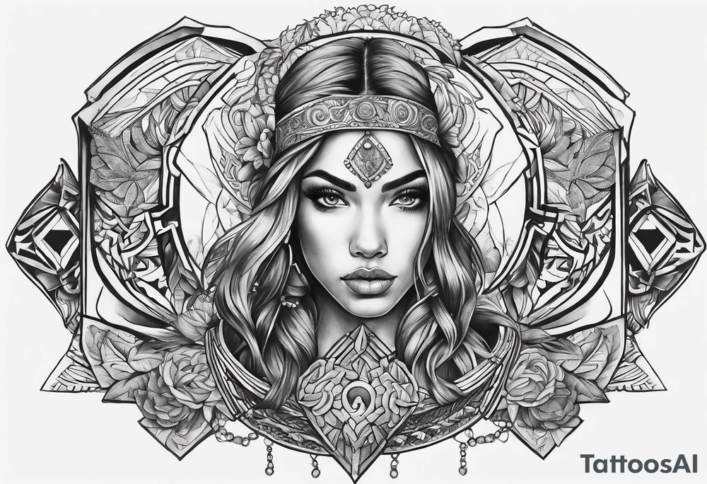 Represent strength and self awareness and discipline tattoo idea Represent strength and self awareness and discipline tattoo idea