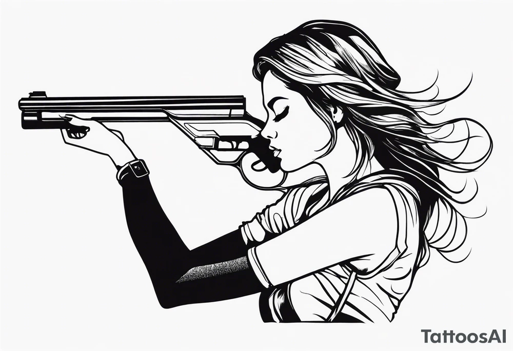 girl with a shotgun tattoo idea