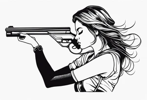 girl with a shotgun tattoo idea