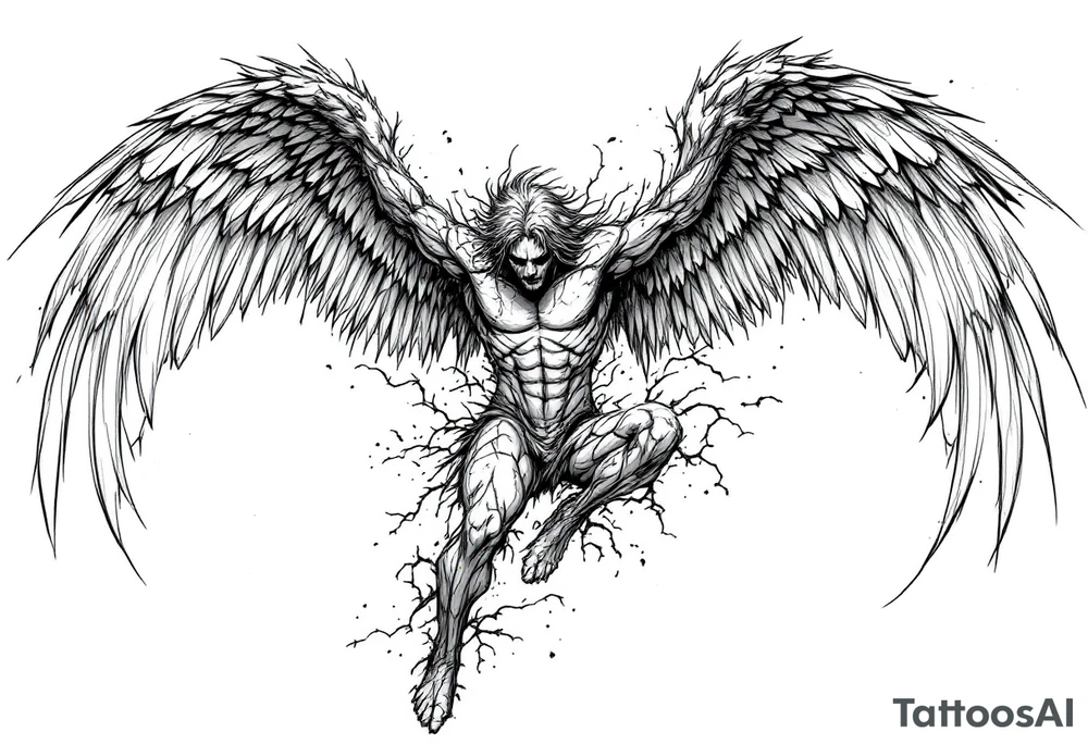 Fallen Angel tattoo tattoo idea