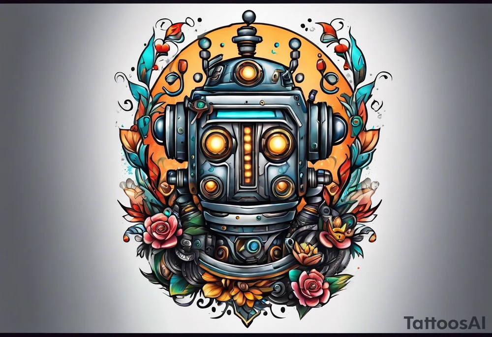 Robot tattoo idea