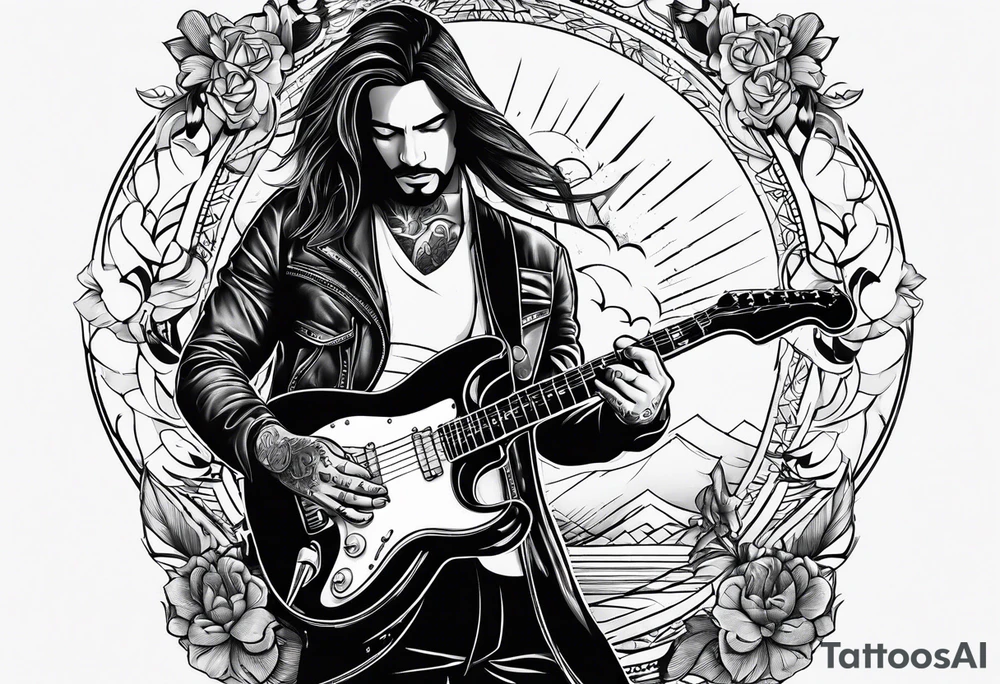 rock stage tattoo idea