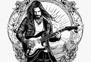 rock stage tattoo idea