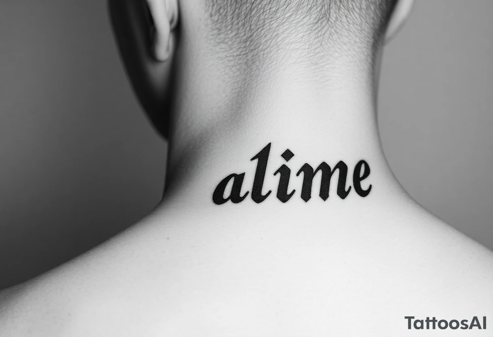 Name on the side of my neck behind the ear cover up tattoo idea tattoo idea